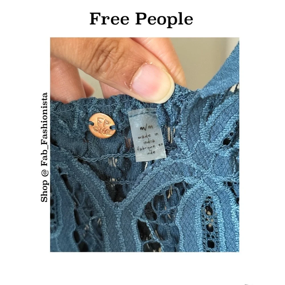 Free People Crochet Lace Maxi Dress size Medium
